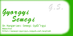 gyorgyi semegi business card
